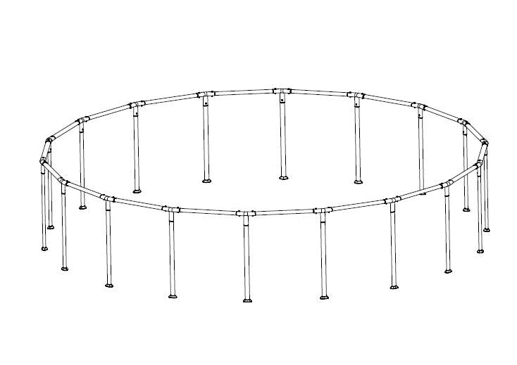 Coleman Power Steel 18' x 48" Above Ground Round Pool Frame Set Replac | Bestway