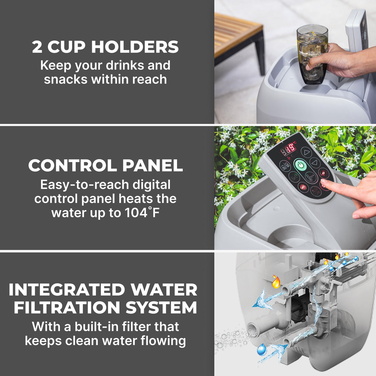 SaluSpa AirJet Smart Hot Tub Heater Pump with App-Control | Bestway