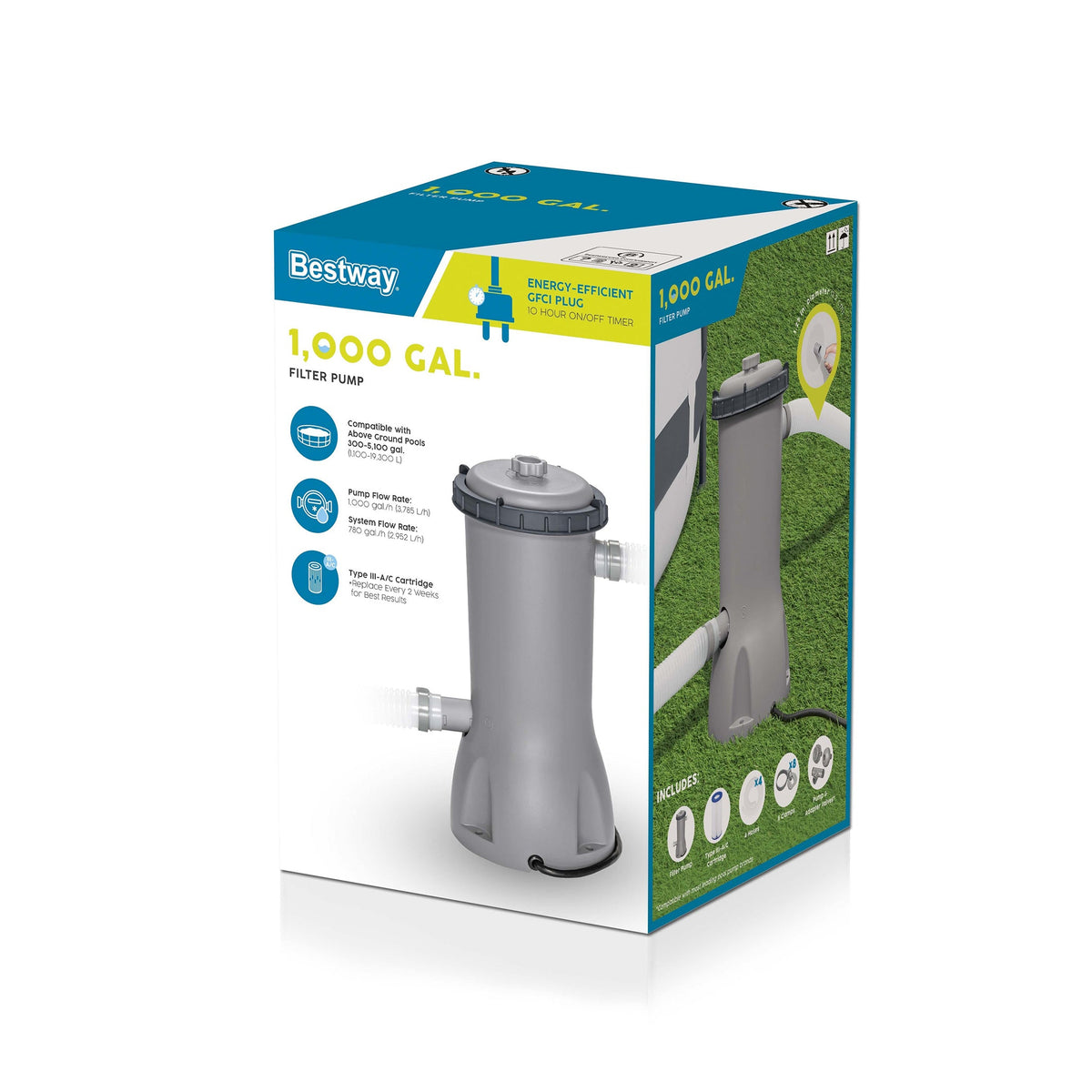 Bestway 1,000 gal. Above Ground Pool Filter Pump | Bestway