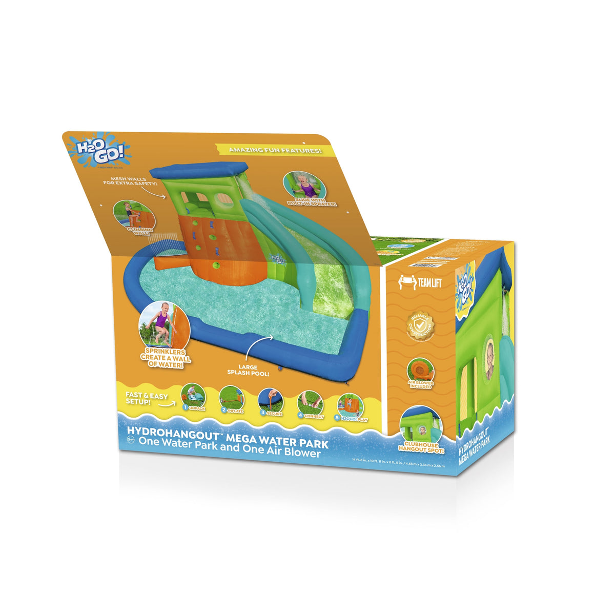 H2OGO! HydroHangout Kids Inflatable Water Park 8'5" | Bestway