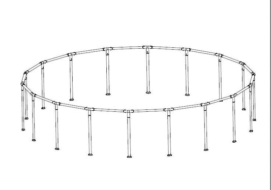 18' x 48" Above Ground Round Pool Frame Set Replacement, Brown (Footin | Bestway