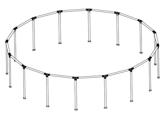 Power Steel and Steel Pro MAX 16' x 48" Above Ground Round Pool Frame | Bestway