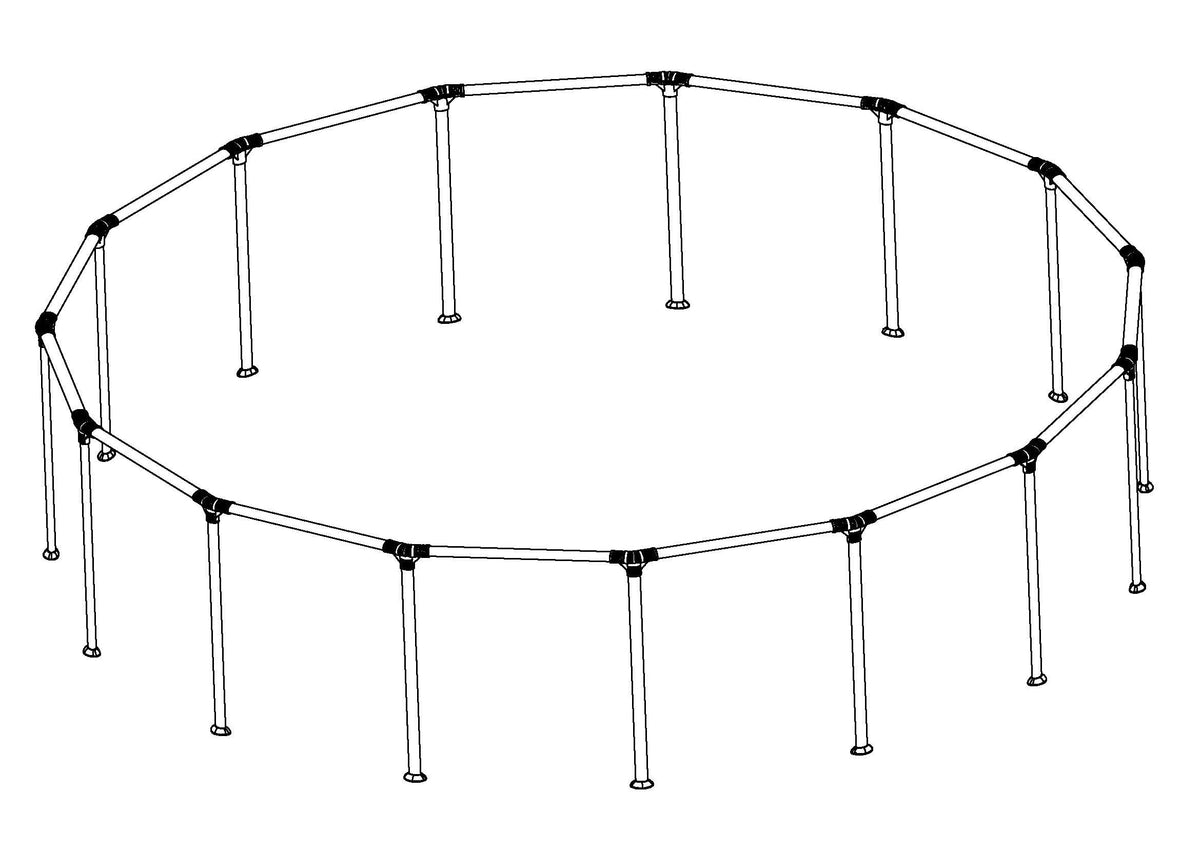 Steel Pro MAX 15' x 42" & 15' x 48" Above Ground Round Pool Frame Set | Bestway