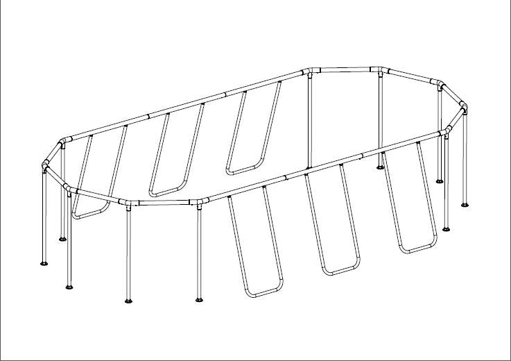 Platinum Series Power Steel 22' x 12' x 48" Oval Above Ground Pool Fra | Bestway