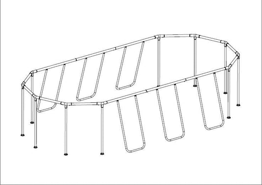Platinum Series Power Steel 22' x 12' x 48" Oval Above Ground Pool Fra | Bestway